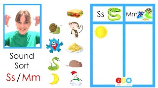 Sound Sort Letter Ss and Mm [upl. by Sirtemed]