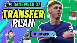 FPL GW7  WILDCARD ACTIVE ✅  MY TRANSFER PLAN  Fantasy Premier League 20242025 [upl. by Nollahs]