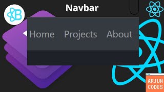 Navbar using React Bootstrap Responsive Navbar React router dom on navbar 2021  2022 [upl. by Yelats]