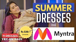 Trendy SUMMER DRESSSES from MYNTRA 💕 You will love this haul 😍 Tryon  Honest review  gimaashi [upl. by Kipper]