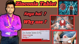 Zinconia 50 Tablet  Zinc Acetate 50mg tablet  Zinconia 50mg Tablet Uses Benefits Review in Hindi [upl. by Eiramenna]