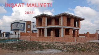 Müstakil ev kaba inşaat maliyeti  Müstakil ev maliyeti 2023 [upl. by Atidnan]