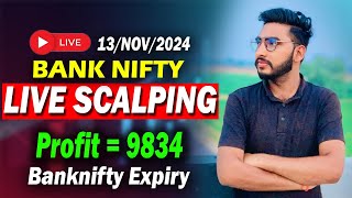 Live intraday trading  option trading  live scalping  13November  option scalping  bank nifty [upl. by Jaynes]