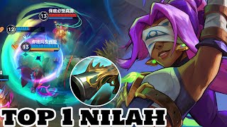 Wild Rift Nilah  Top 1 Nilah Gameplay Rank Challenger [upl. by Enelram]