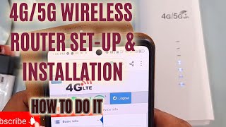 4G5G WIRELESS ROUTER SETUP amp INSTALLATION [upl. by Bazil]