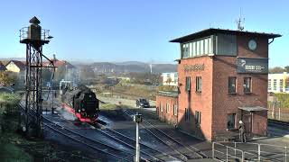 Brockenbahn  Dampflok im Betriebswerk Wernigerode [upl. by Domeniga]