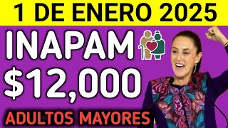 1 Enero 2025 12000 para adultos mayores de 60 a 65 años con tarjeta INAPAM [upl. by Eidnac]