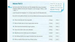 Prüfungstraining B1  Modelltest 1 Hören Teil 3  Prüfungsvorbereitung Goethe ÖSDZertifikat B1 [upl. by Flori]