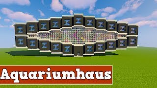 Aquariumhaus  Wie baut man ein großes Modernes Haus in Minecraft [upl. by Wolfgang]