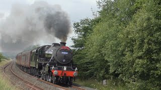 Black five 44871 on the pendle dalesman Tuesday 16th July 2024 [upl. by Olag990]