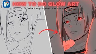 How to do GLOW ART  Ibispaintx tutorial  Anime [upl. by Kiraa]