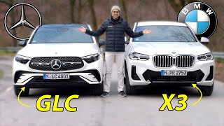 Mercedes GLC vs BMW X3 comparison REVIEW  who’s the king [upl. by Aihtnys]