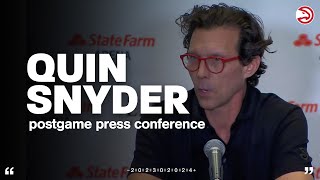 Hawks vs Wizards Postgame Press Conference Quin Snyder [upl. by Kancler253]