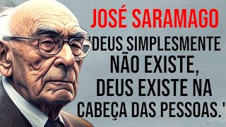 José Saramago Deus simplesmente não existe Deus existe na cabeça das pessoas [upl. by Ayatahs]