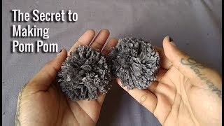 DIY  The Secret to Making Perfect Pom Pom Using Only Your Hand [upl. by Publus]