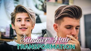 Men 2018 Summer Hair Transformation Haircut Tutorial [upl. by Karwan]