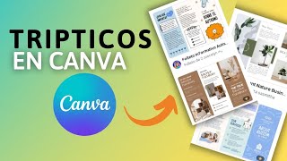 Como hacer un triptico en canva 2  brochure en canva [upl. by Alyahs]