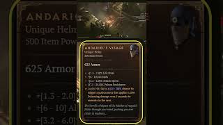 Andariels Visage  MOST RAREST amp BROKEN Items in Diablo 4 [upl. by Inasah]