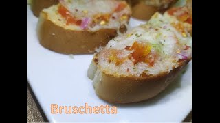 Bruschetta  ब्रुस्केटा  Italian Delicacy  Quick Appetizer  Quick Snack [upl. by Fisoi188]