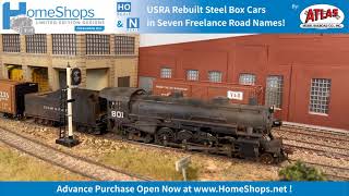 USRA Box Cars on the Texas and St Louis [upl. by Eetnod]