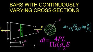 9 BARS WITH CONTINUOUSLY VARYING CROSSSECTIONS RECTANGULAR AND CIRCULAR CROSS SECTION [upl. by Ramsay596]