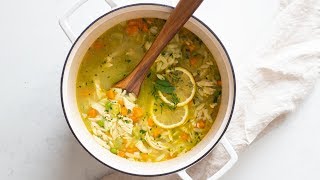 Lemon Chicken Orzo Soup  Easy amp Delicious Comfort Food [upl. by Undis]