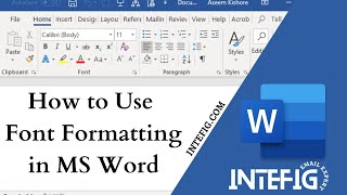 How to Use Font Formatting in MS Word [upl. by Llenrod]