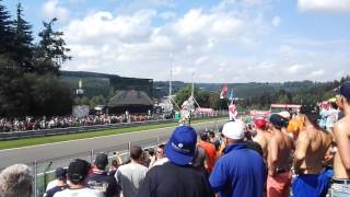 F1 Spa 2016  Start  Kemmel Straight [upl. by Auqenes]