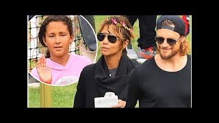 Halle Berry 51 and ex Gabriel Aubry take daughter Nahla to carnival [upl. by Booze]