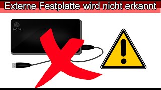 Externe Festplatte wird nicht erkannt  Externe Festplatte kein Zugriff unter Windows am PC  Laptop [upl. by Latsyrhk141]