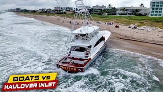 MILLION DOLLAR NIGHTMARE AS 92FT VIKING ENDS UP ON THE BEACH   Boats vs Haulover Inlet [upl. by Kirkpatrick676]