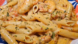 Spicy Creamy Cajun Shrimp amp Crawfish Pasta [upl. by Maurey284]