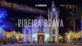 Madeira Portugal 4K Ribeira Brava Christmas Lights 2021 Iluminaçao de Natal da Ribeira Brava [upl. by Heisser]