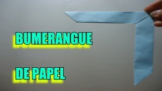 Como Fazer um Bumerangue de Papel  Origami [upl. by Mathilde]