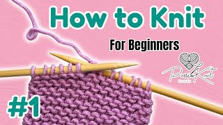 How to Knit The Knit Stitch for Beginners  The Garter Stitch  PassioKnit Kelsie [upl. by Maroney]