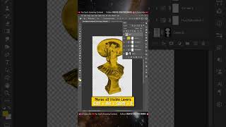 Statue Convert To Gold  PhotoShop Tutorial photoshopcourse photoshoptutorial shorts adobe [upl. by Ellenwad]