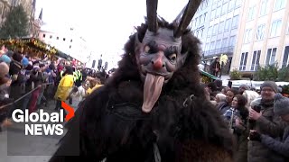 Krampus parade takes over Munich streets delighting spectators [upl. by Sanderson589]