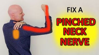 How To Fix A Pinched Nerve In Neck Causing Arm Pain or Rhomboid Pain [upl. by Euqinimod]