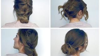 4 acconciature FACILI e VELOCI per capelli mediolunghi 🌟 [upl. by Eidak]