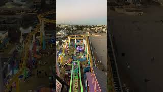 Santa Monica Pier Riding the Ferris Wheel in Pacific Park Santa Monica California [upl. by Melentha101]