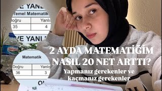 2 AYDA MATEMATİĞİM NASIL 20 NET ARTTI 15 netten 35 netlereEA314 matematik yks motivasyon [upl. by Eniretac]