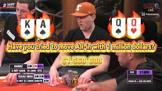 Move Allin with 1 million dollars poker casino pokerplayer pokerpro [upl. by Vedi707]