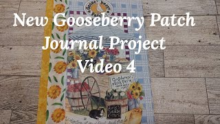 Gooseberry Patch Cookbook Journal  Adding finishing touches ephemera decorating using up scraps [upl. by Putnam320]