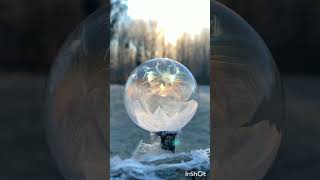 The Mesmerizing Science of Freezing Bubbles shorts shortfeed youtubeshorts [upl. by Nawtna]