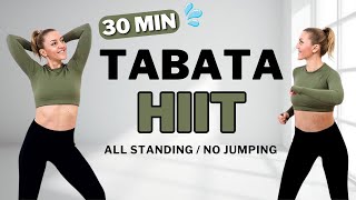 🔥30 MIN TABATA HIIT🔥SWEATY FULL BODY WORKOUT🔥ALL STANDING🔥No Equipment🔥No Repeat🔥 [upl. by Ellennoj]