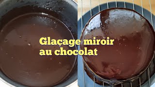 Glacage miroir au chocolat sans gélatine recettefacile recettes glaçage [upl. by Ennybor]