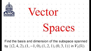 Finding Basis and Dimension  EXAMPLE EXPLAINED [upl. by Yrret31]