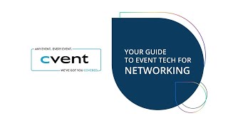 Cvent event tech for networking [upl. by Thom]