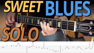 Sweet Blues Guitar Solo with TABS  DBL 272 [upl. by Hinda511]