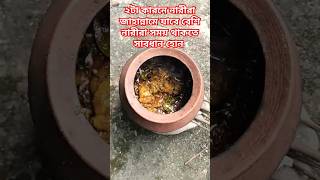 মাটির হাড়িতে মাটির চুলায় রান্নাforyouviralshortsyoutubeshortscookingmotivationgardening [upl. by Kimura130]